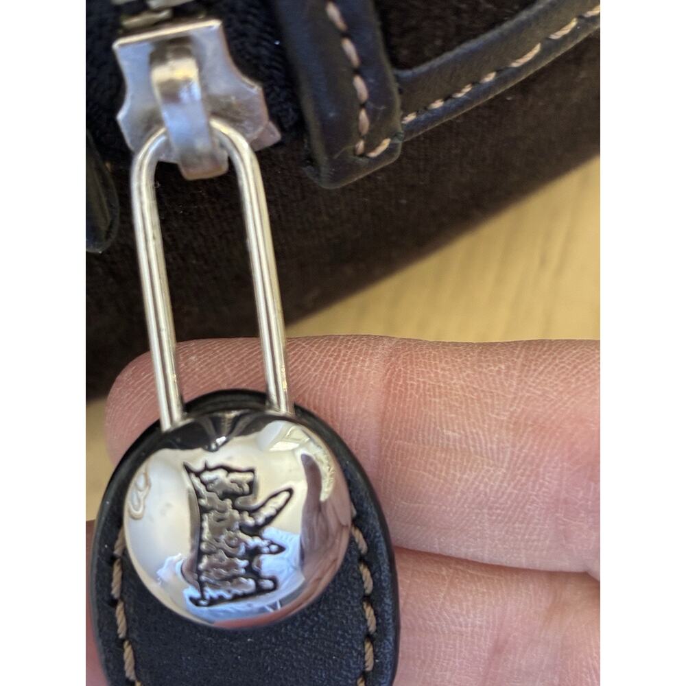 VTG Juicy Couture Bowler Bag Purse Velour Silver Royal Juicy Charm Retro Y2K - Picture 7 of 16